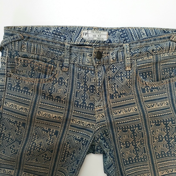 Free People Tribal Print Jeans Size 27 - Picture 3 of 7